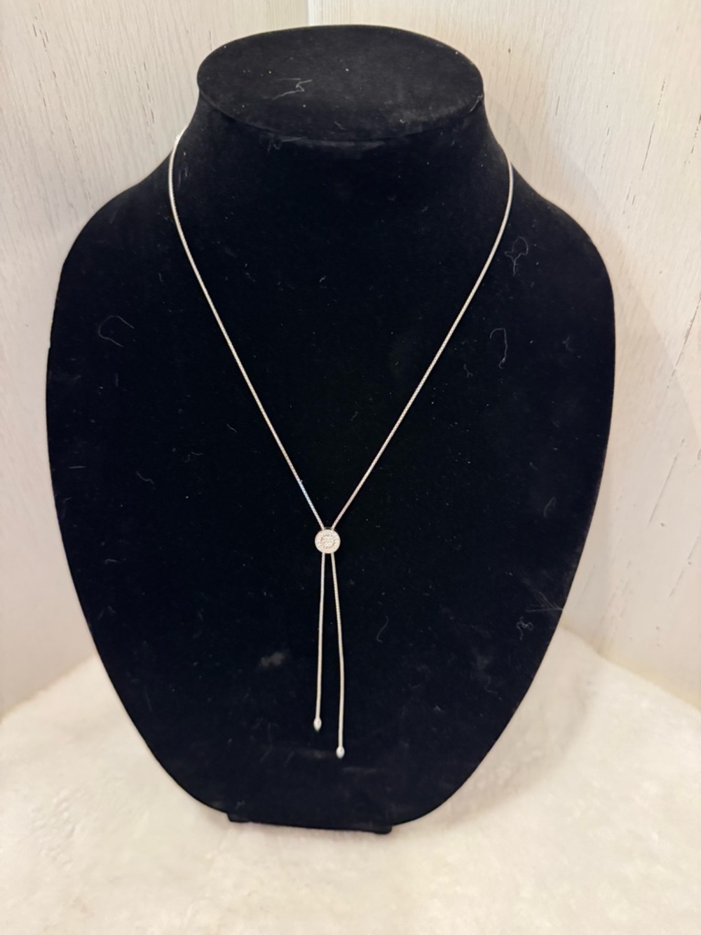 Silver and CZ Women's Necklace, adjustable